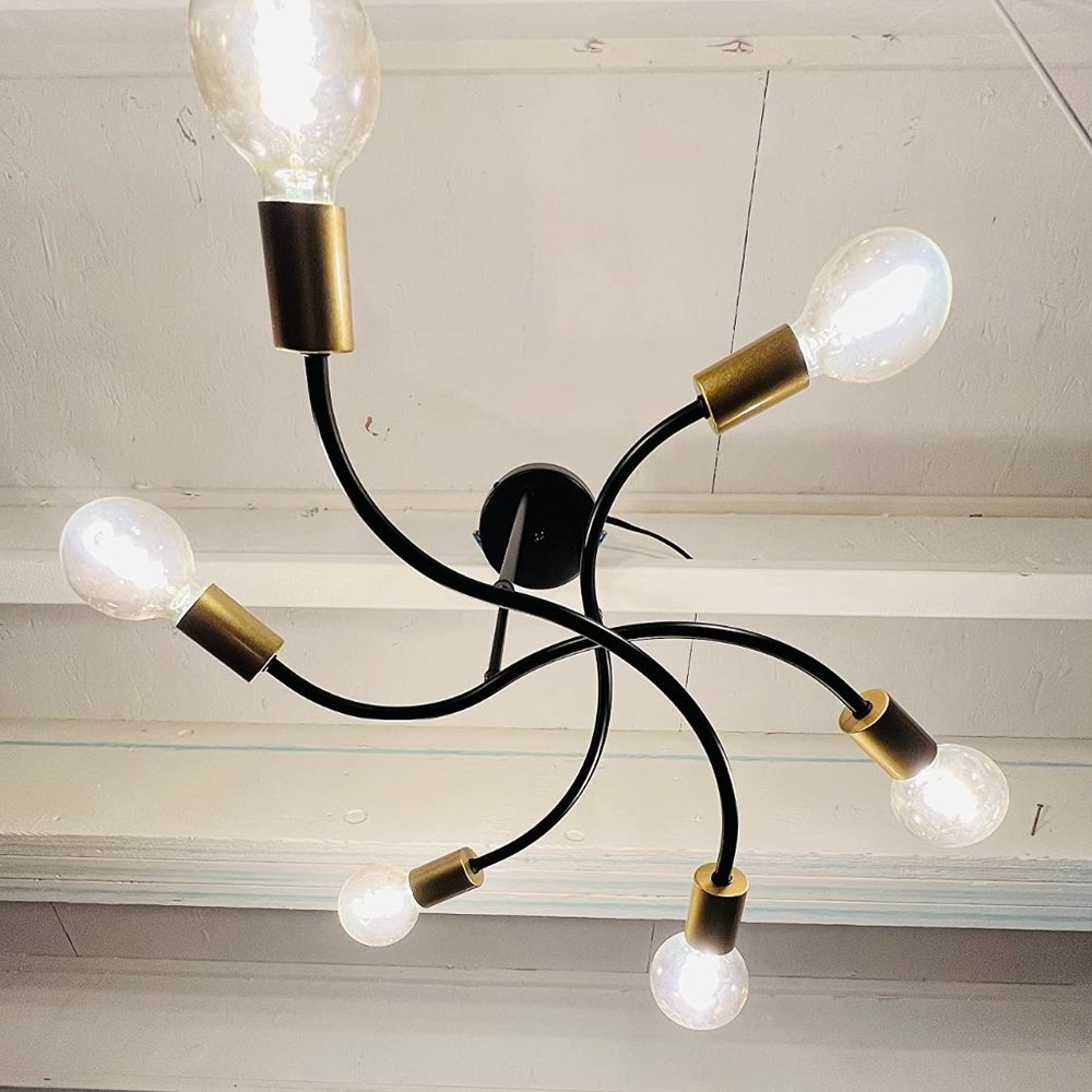 YORN KUNG Sputnik Chandelier Light Fixture ❇ 6-Light ❇ NEW IN BOX!! - Picture 5 of 12